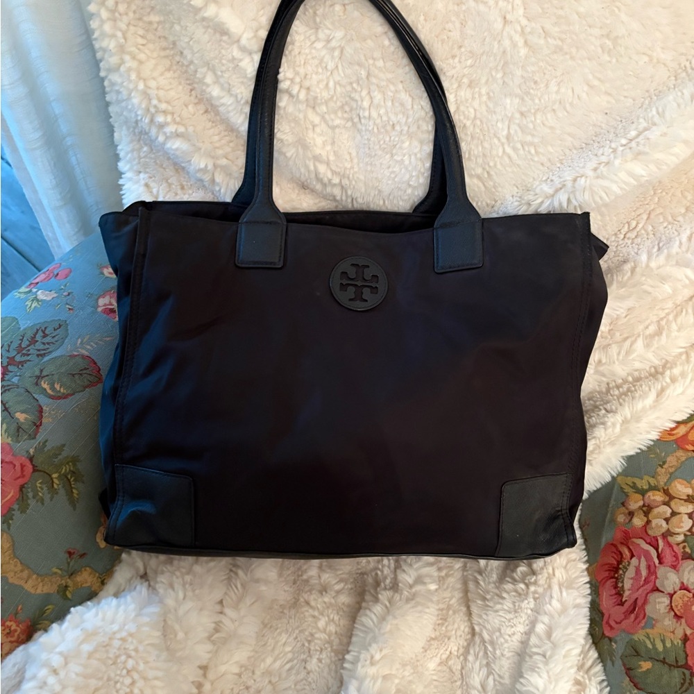 Tory Burch Ella Black Nylon Tote